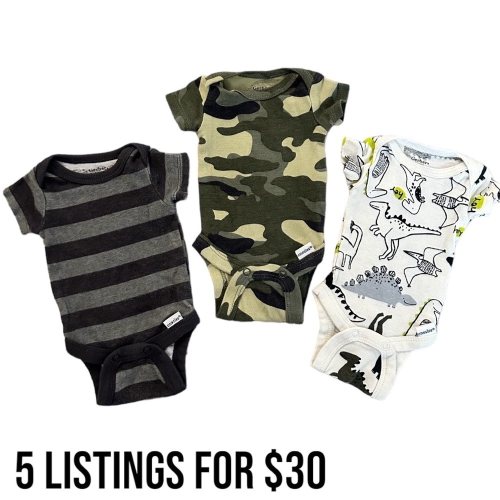 Baby boy bodysuit shirt bundle - preemie